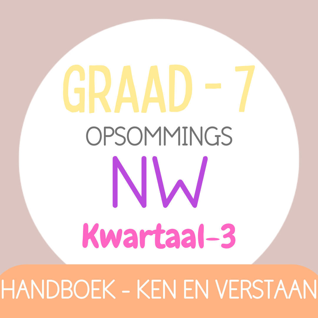 Graad 7 NW KW3 (KEN EN VERSTAAN)