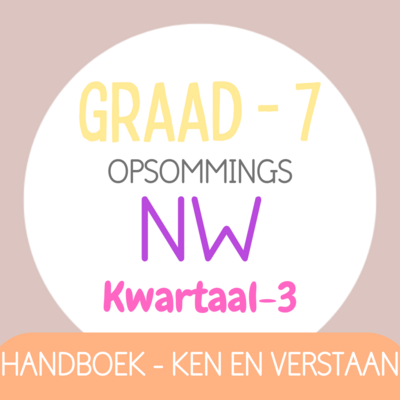 Graad 7 NW KW3 (KEN EN VERSTAAN)