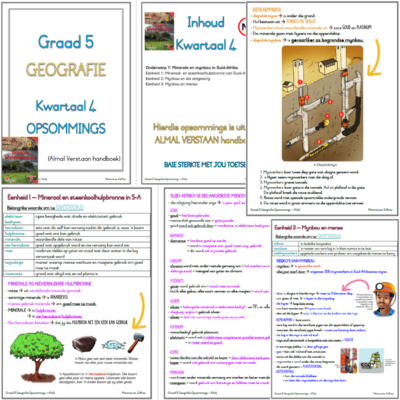 Graad 5 - SW Geografie Kwartaal 4 opsommings