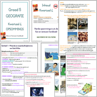 Graad 5 - SW Geografie Kwartaal 4 opsommings