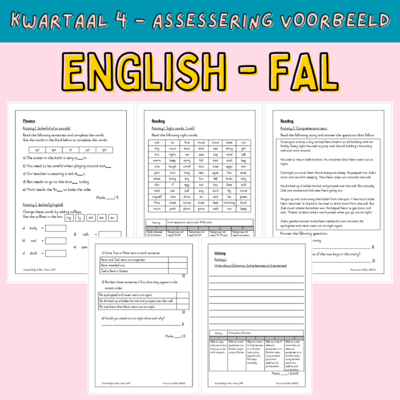 Graad 3 - AL 4 VAKKE Formele Assesserings Take KW4 -R100 (2023)
