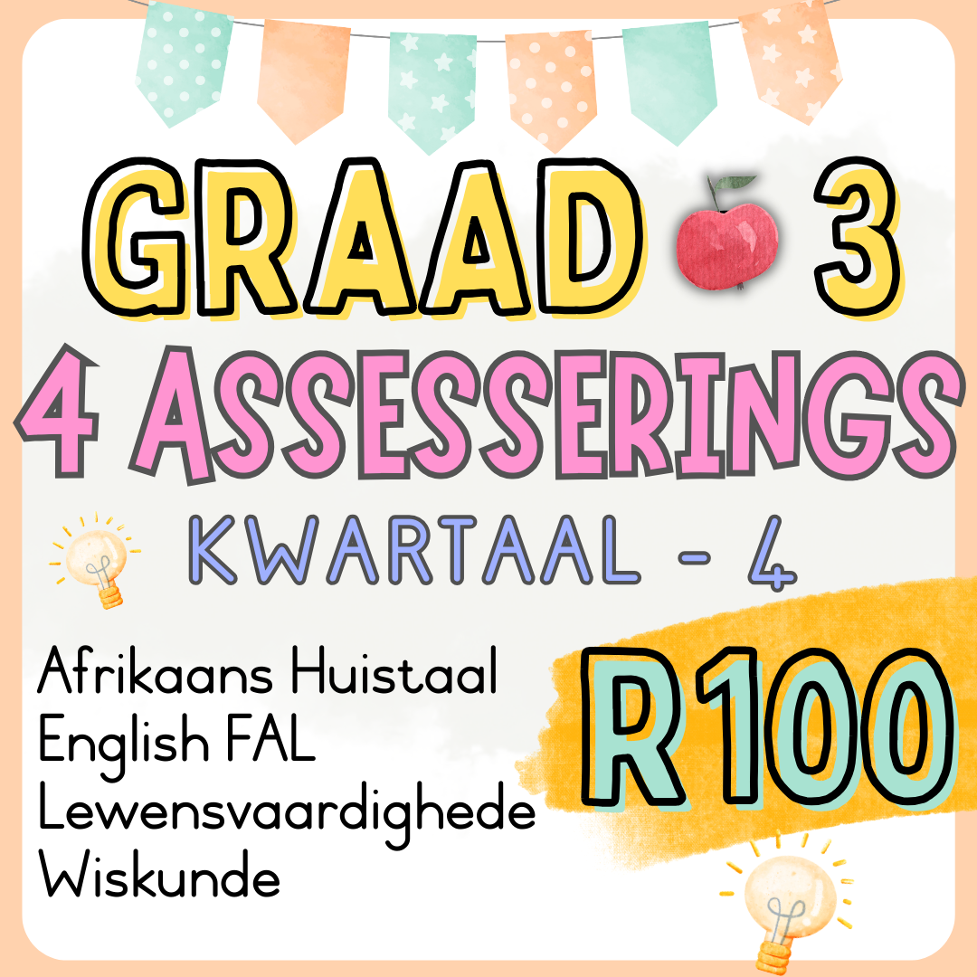 Graad 3 - AL 4 VAKKE Formele Assesserings Take KW4 -R100 (2023)