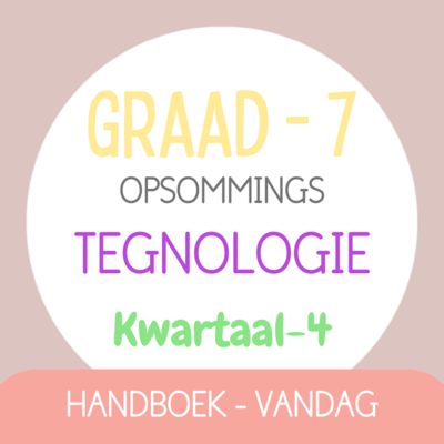 Graad 7 TEGNOLOGIE KW4 (VANDAG)