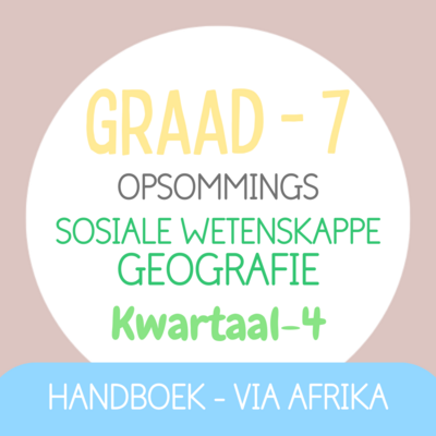 Graad 7 SW Geografie KW4 (VIA AFRIKA)