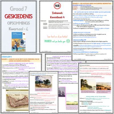 Graad 7 SW Geskiedenis KW4 (VIA AFRIKA)