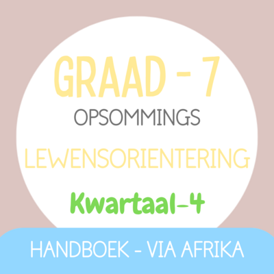 Graad 7 Lewensorientering KW4 (VIA AFRIKA)