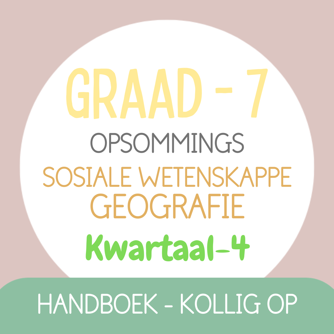 Graad 7 SW-GEOGRAFIE KW4 (KOLLIG OP)