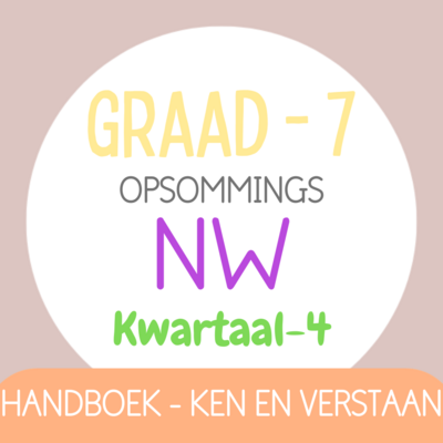 Graad 7 NW KW4 (KEN EN VERSTAAN)