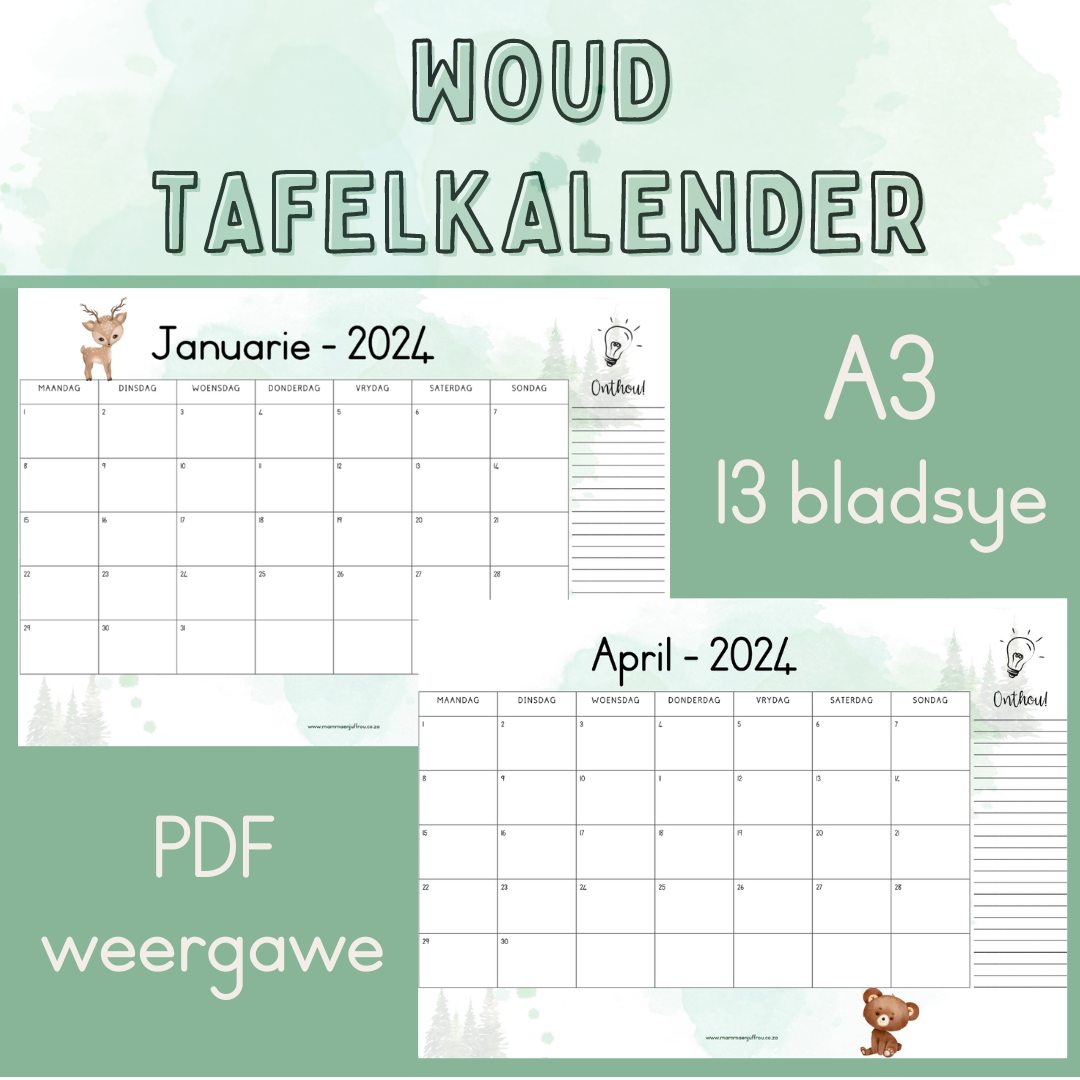 2024 Tafelkalender - WOUD
