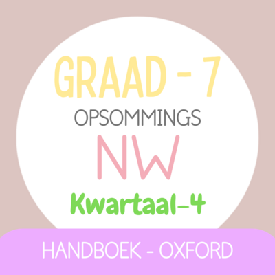 Graad 7 NATUURWETENSKAPPE KW4 (OXFORD)