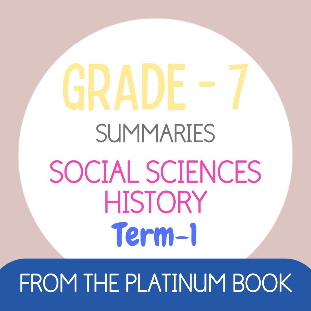 Grade 7 SS - HISTORY Summaries - Term 1 (PLATINUM)