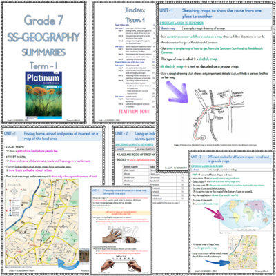 Grade 7 SS - GEOGRAPHY Summaries - Term 1 (PLATINUM)