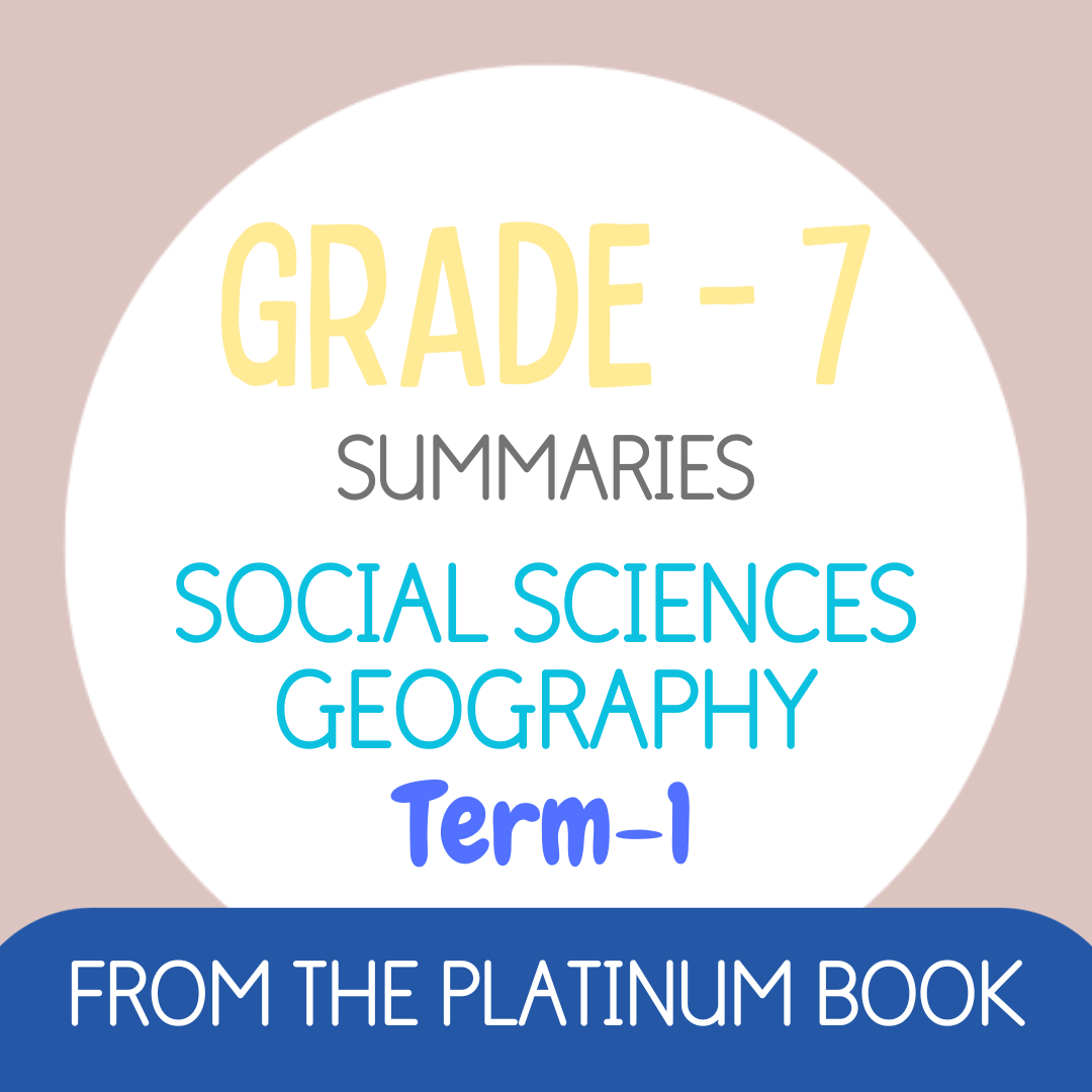Grade 7 SS - GEOGRAPHY Summaries - Term 1 (PLATINUM)
