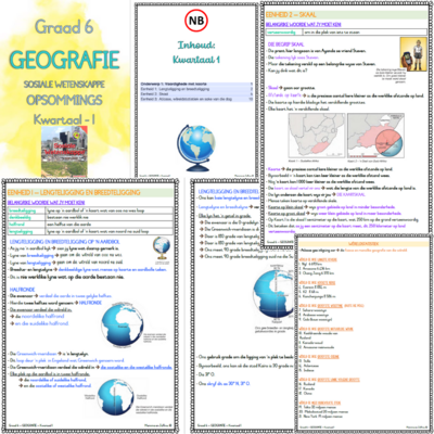 Graad 6 SW GEOGRAFIE - KW1 (ALMAL VERSTAAN)