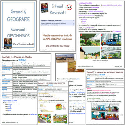 Graad 4 - Geografie KW 1 (Almal Verstaan)