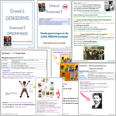 Graad 4 - Geskiedenis KW 2 (Almal Verstaan)