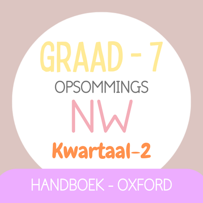 Graad 7 NATUURWETENSKAPPE KW2 (OXFORD)