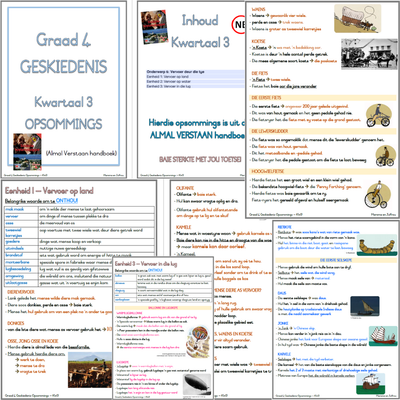 Graad 4 - Geskiedenis KW 3 (Almal Verstaan)