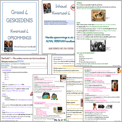 Graad 4 - Geskiedenis KW 4 (Almal Verstaan)