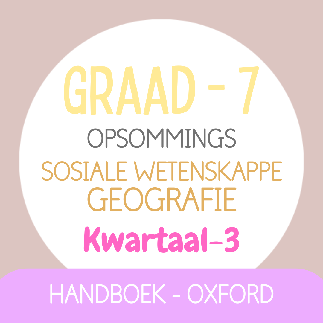 Graad 7 SW Geografie KW3 (OXFORD)