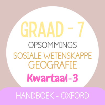 Graad 7 SW Geografie KW3 (OXFORD)