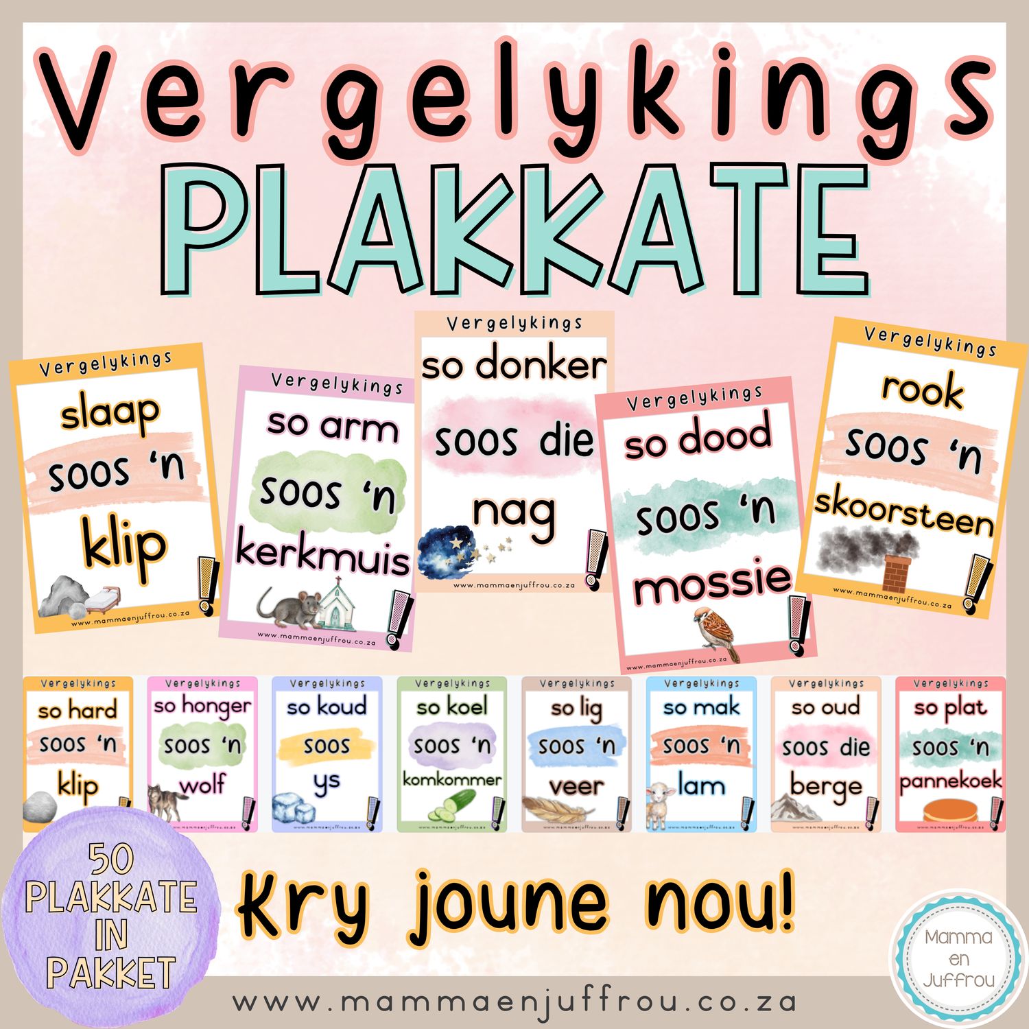 Vergelykings PLAKKATE