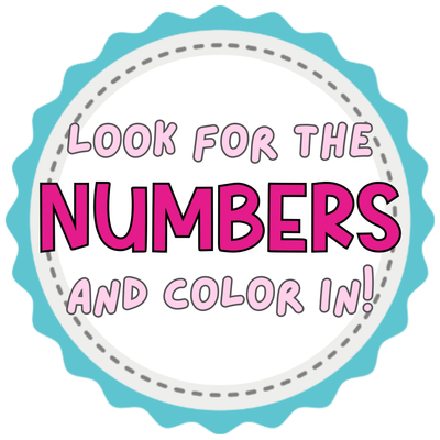 Look for the NUMBERS and color in!