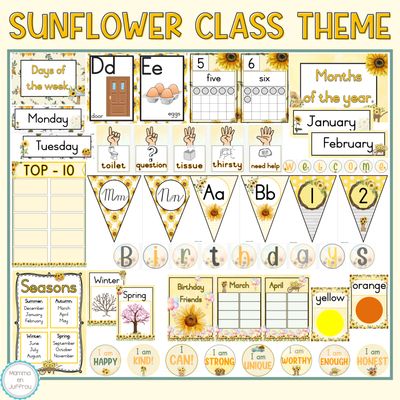 Classroom theme - Sunflowers