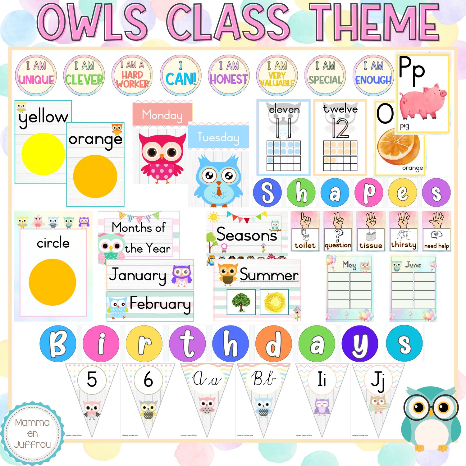 Classroom theme - Owls