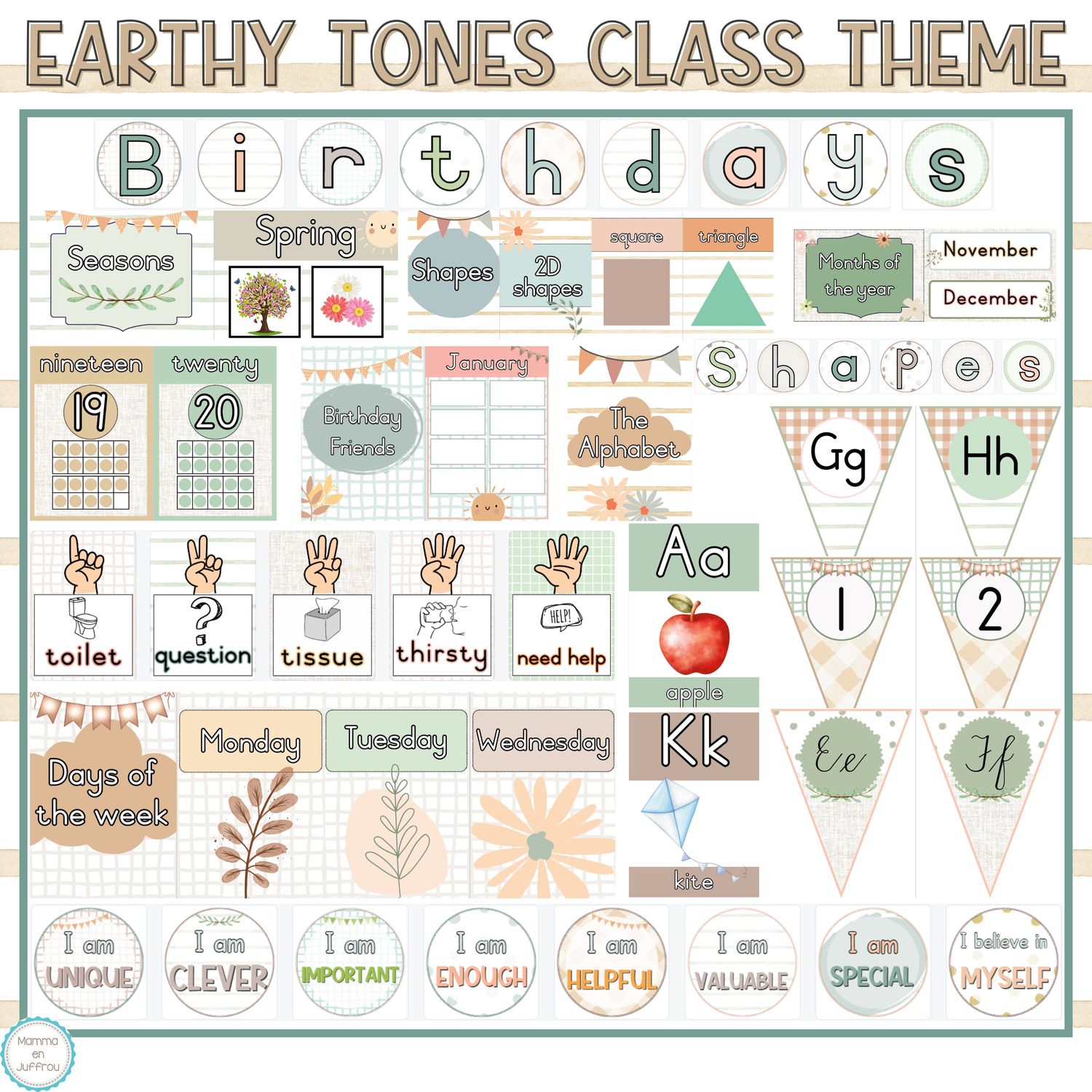 Classroom theme - EARTHY TONES