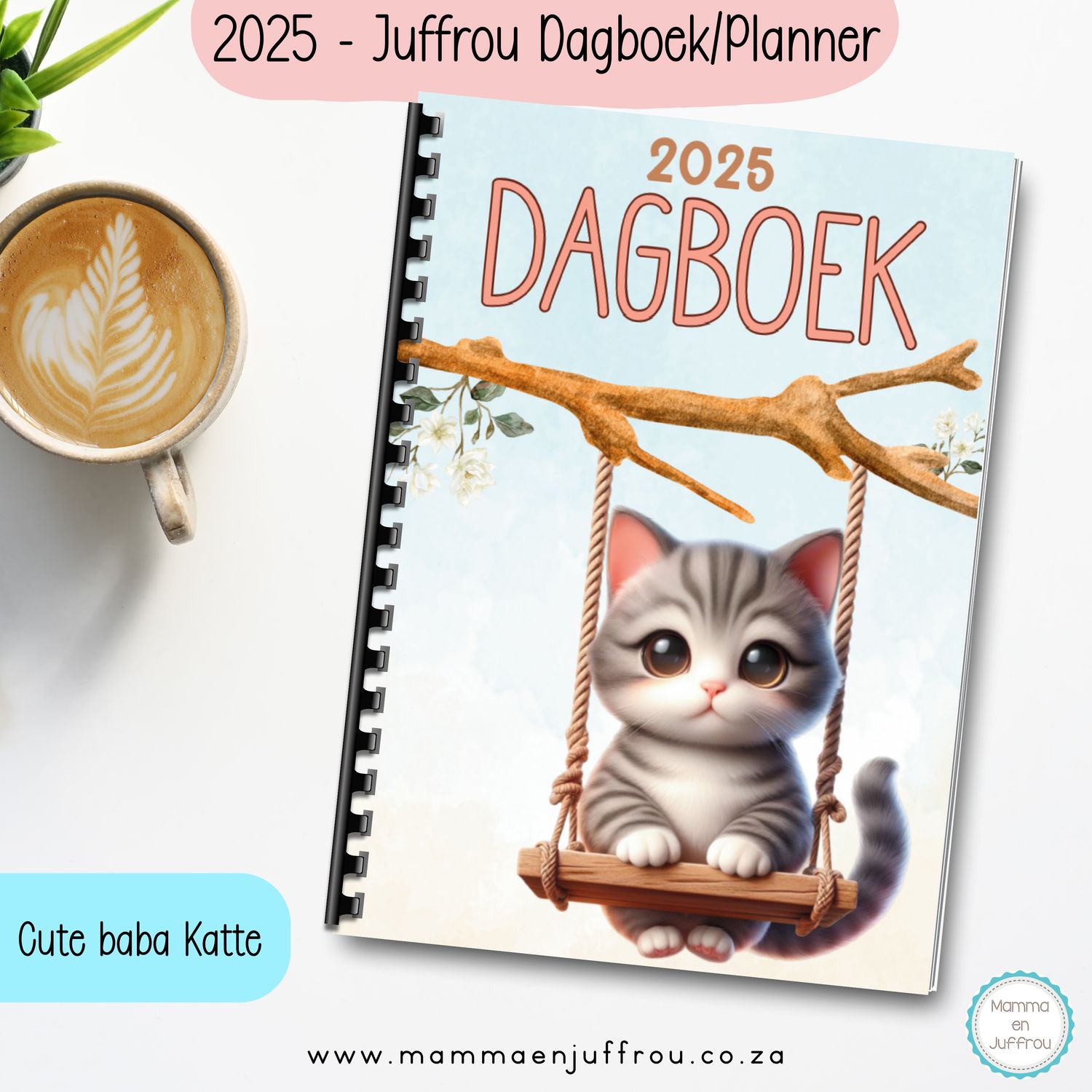 2025 Dagboek - Cute baba Katte