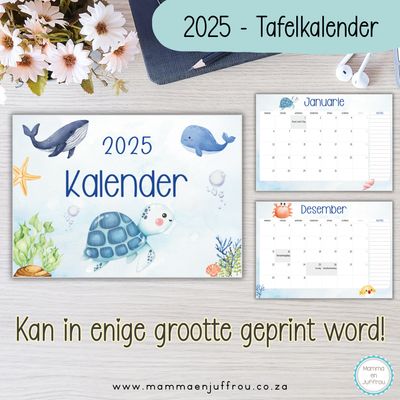 2025 Tafelkalender - Onder die see