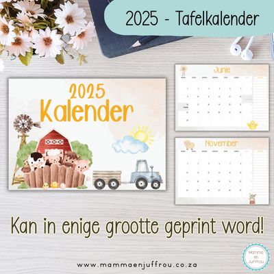 2025 Tafelkalender - Plaas