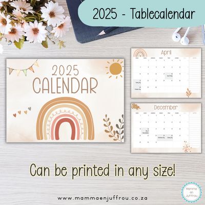 2025 Tablecalendar - BOHO