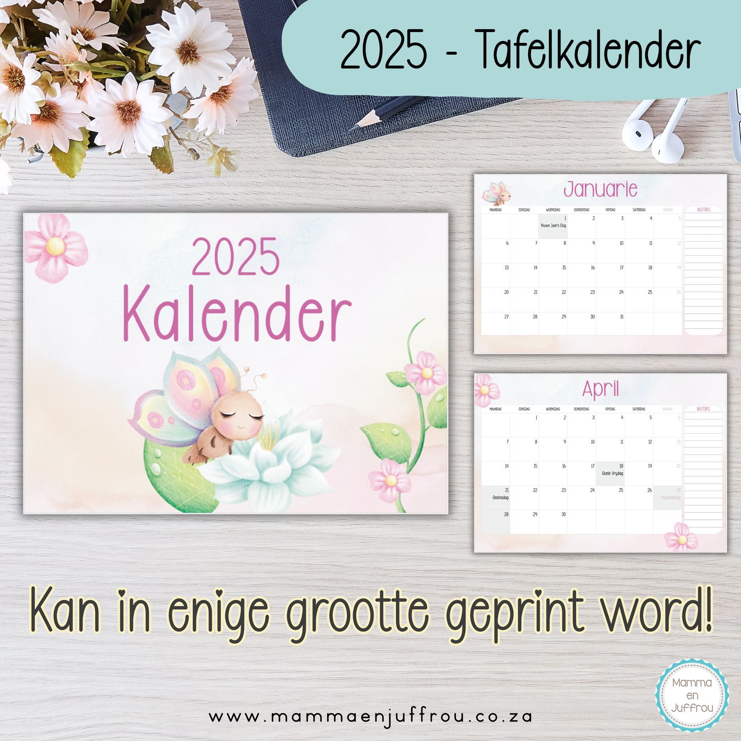 2025 Tafelkalender - Mooi Vlinder