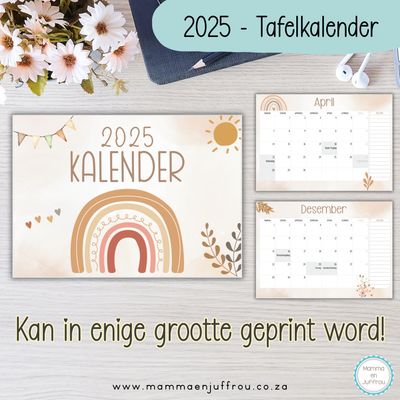 2025 Tafelkalender - BOHO