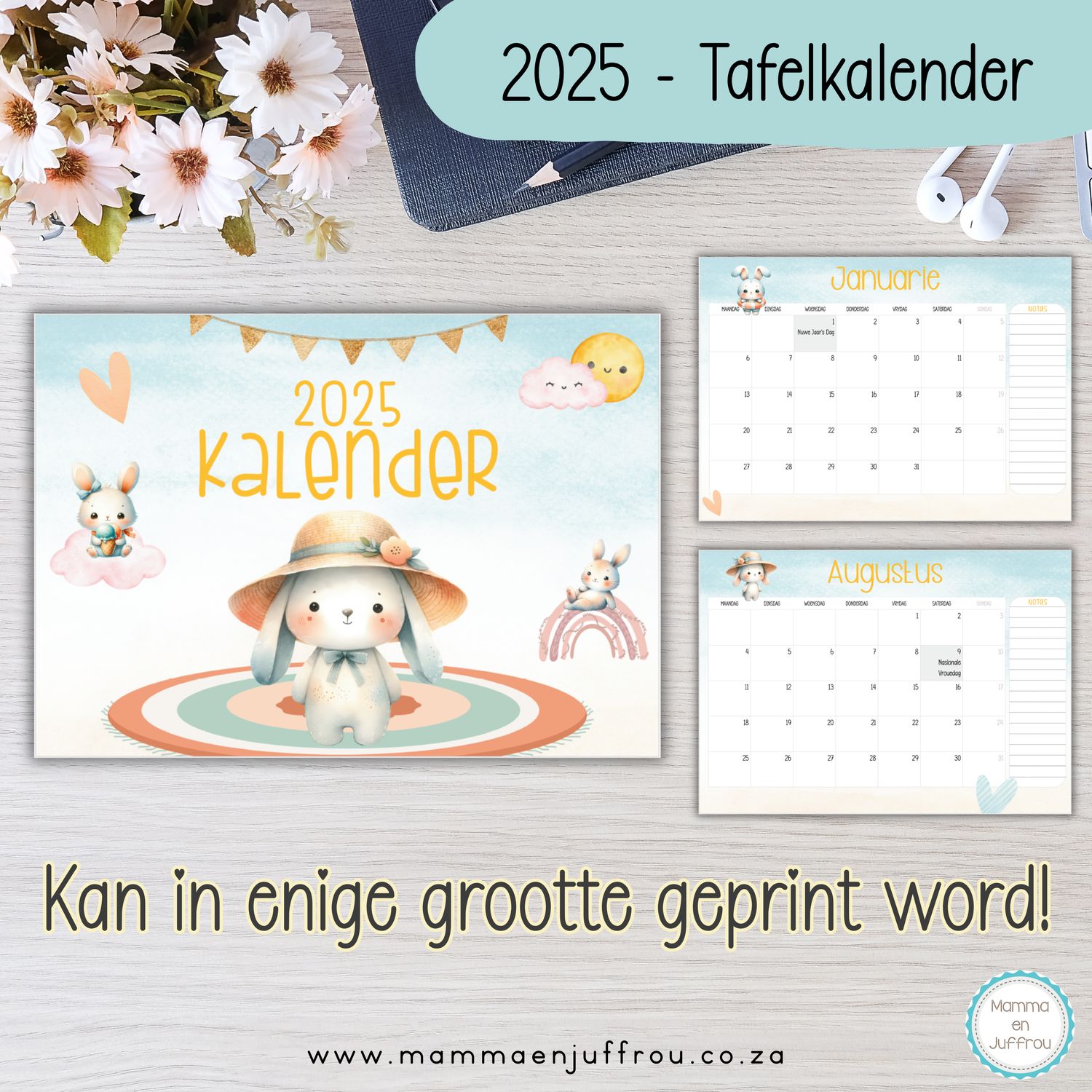2025 Tafelkalender - Hasies