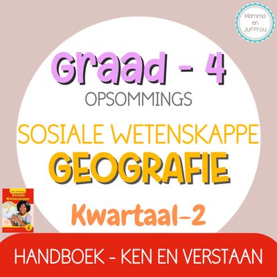 Graad 4 - Geografie KW 2 (ken en verstaan)