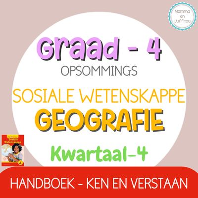 Graad 4 - Geografie KW 4 (ken en verstaan)