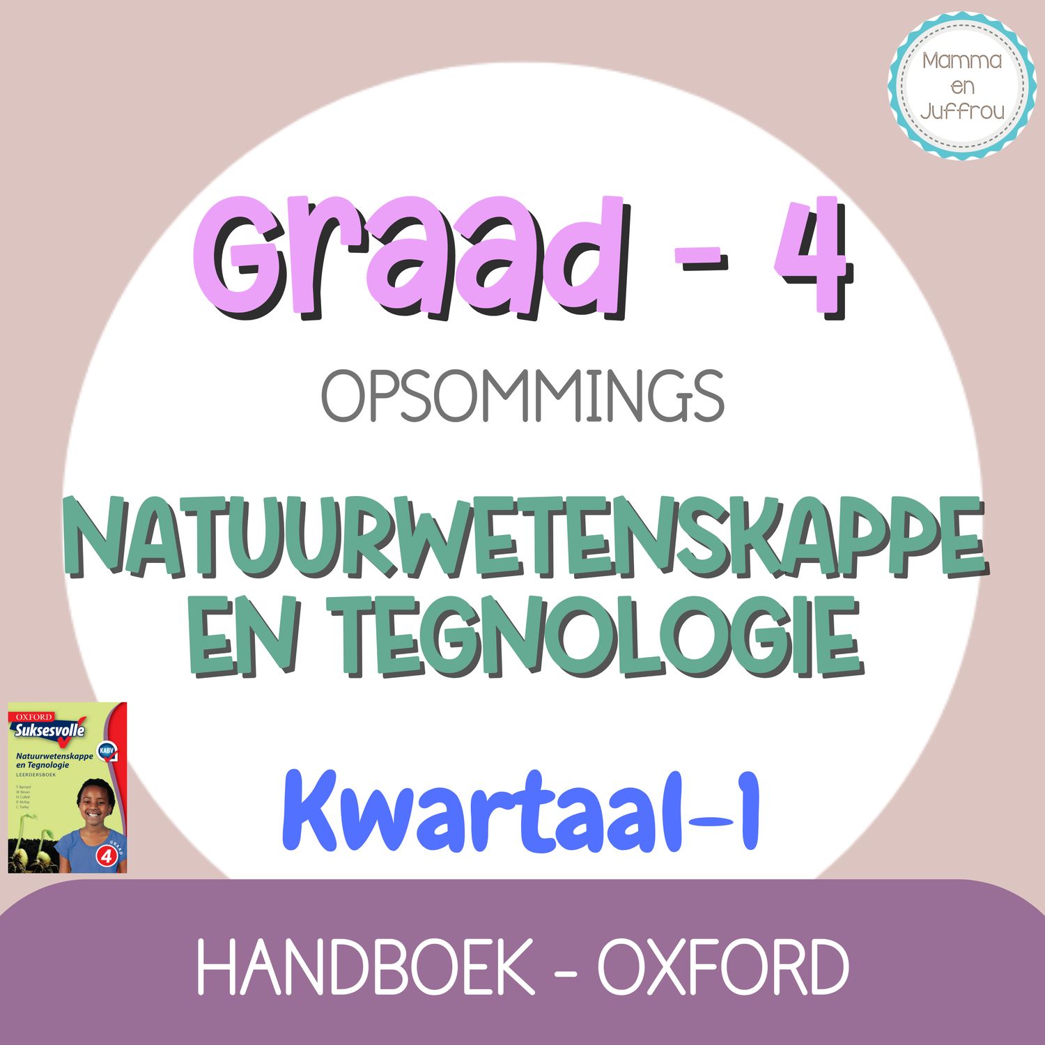 Graad 4 Natuurwetenskappe en Tegnologie KW1 (OXFORD)