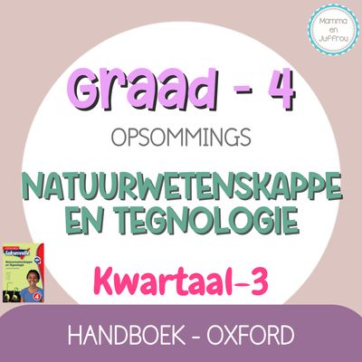 Graad 4 Natuurwetenskappe en Tegnologie KW3 (OXFORD)