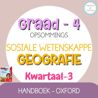 Graad 4 SW GEOGRAFIE - KW3 (OXFORD)