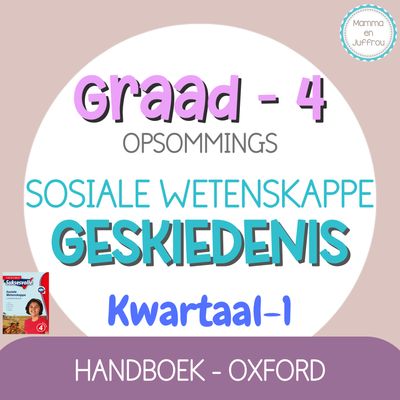 Graad 4 SW GESKIEDENIS - KW1 (OXFORD)