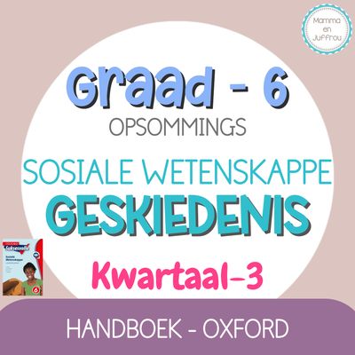 Graad 6 SW GESKIEDENIS - KW3 (OXFORD)
