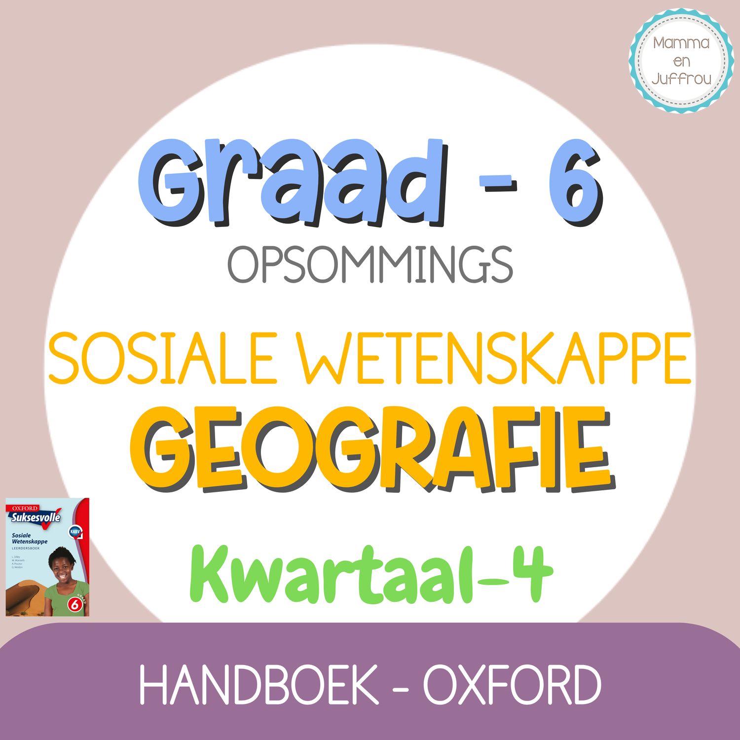 Graad 6 SW GEOGRAFIE - KW4 (OXFORD)