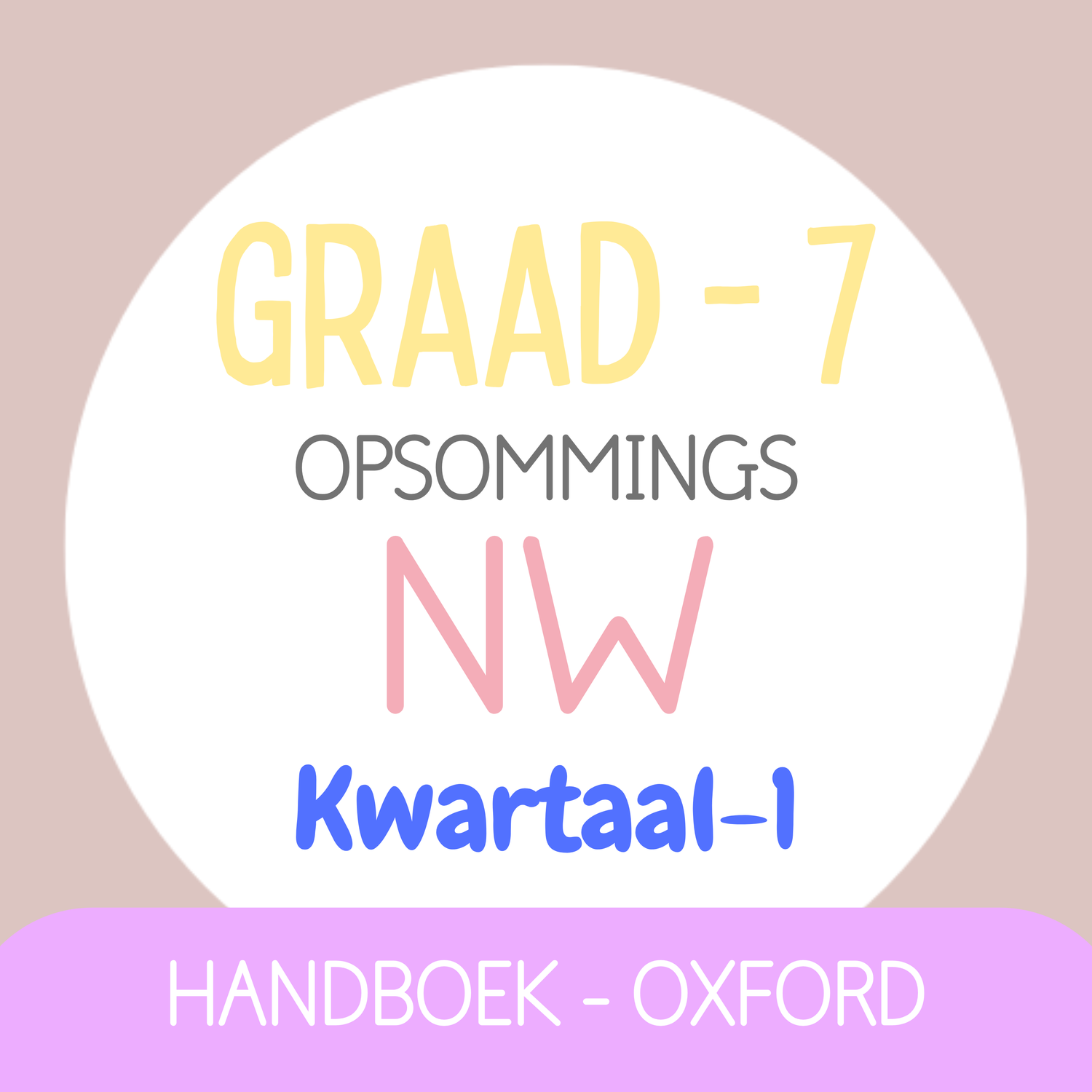 Graad 7 NATUURWETENSKAPPE KW1 (OXFORD)