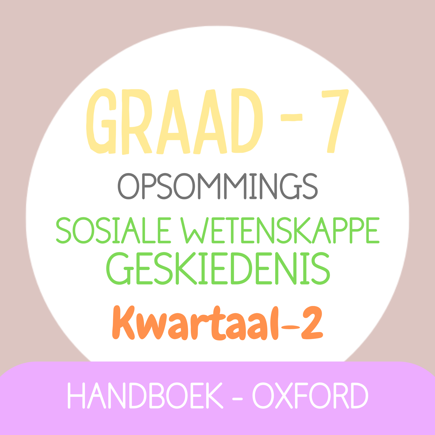 Graad 7 SW Geskiedenis KW2 (OXFORD)