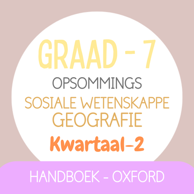 Graad 7 SW Geografie KW2 (OXFORD)