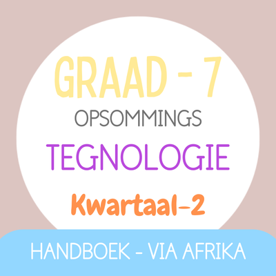 Graad 7 TEGNOLOGIE KW2 (VIA AFRIKA)