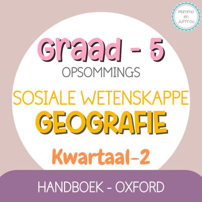 Graad 5 SW-GEOGRAFIE KW2 (OXFORD)